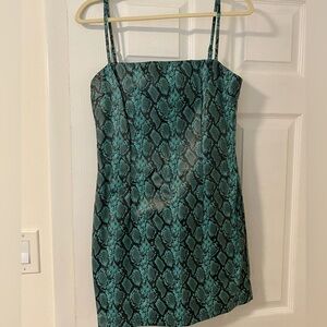 Tiger Mist faux leather snake skin dress Large